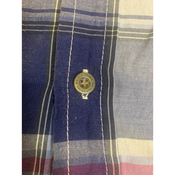 Walnut Creek Shirt Adult 2XL Collared Button Up Plaid Short Sleeve Mens Shirt - Picture 5 of 9